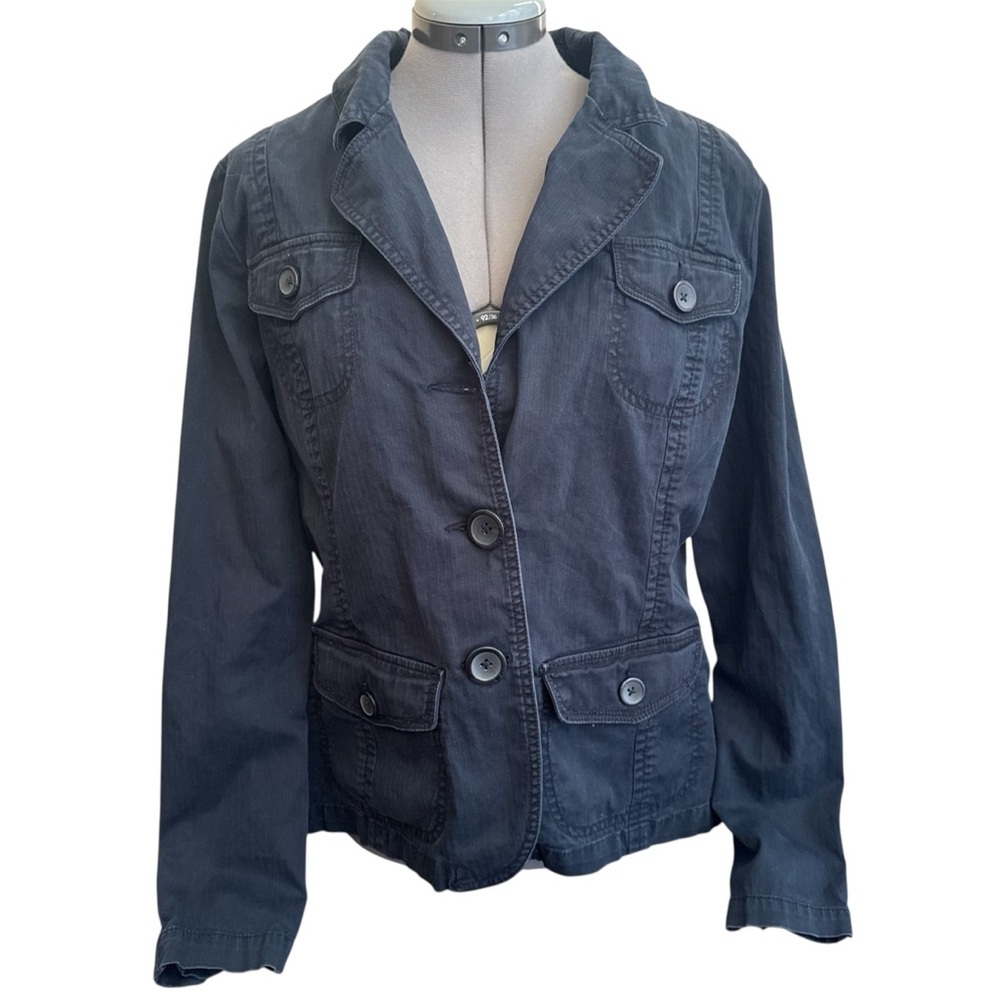 Lady Hathaway Utility Blazer Jacket Minimalist Safari Military Chic Casual Layer